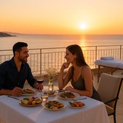 חבילת עיסוי זוגי וארוחת שף איטלקית פרטית בשקיעה מול הים – חוויה בלתי נשכחת של Le Momento